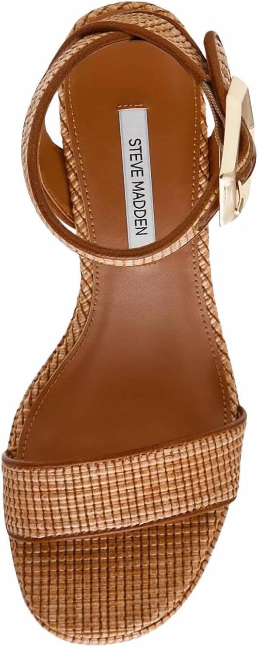 NEW STEVE MADDEN women's elida platform sandal in raffia - Picture 4 of 4